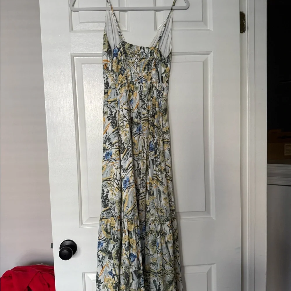 Abercrombie & Fitch Cream Maxi Sundress Spaghetti Strap